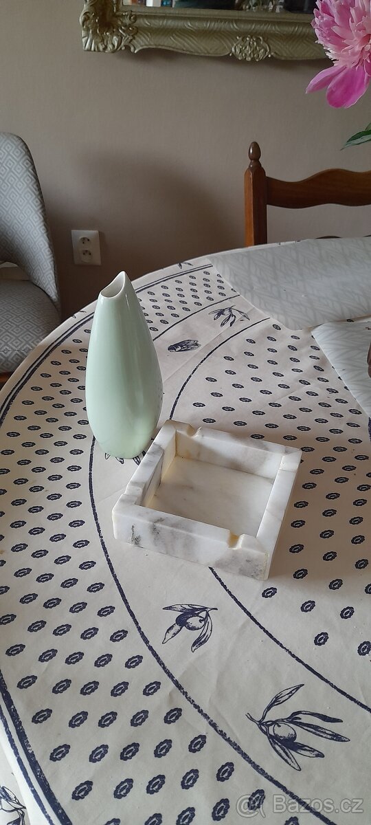 Stylová váza a mramorovy popelník - 7