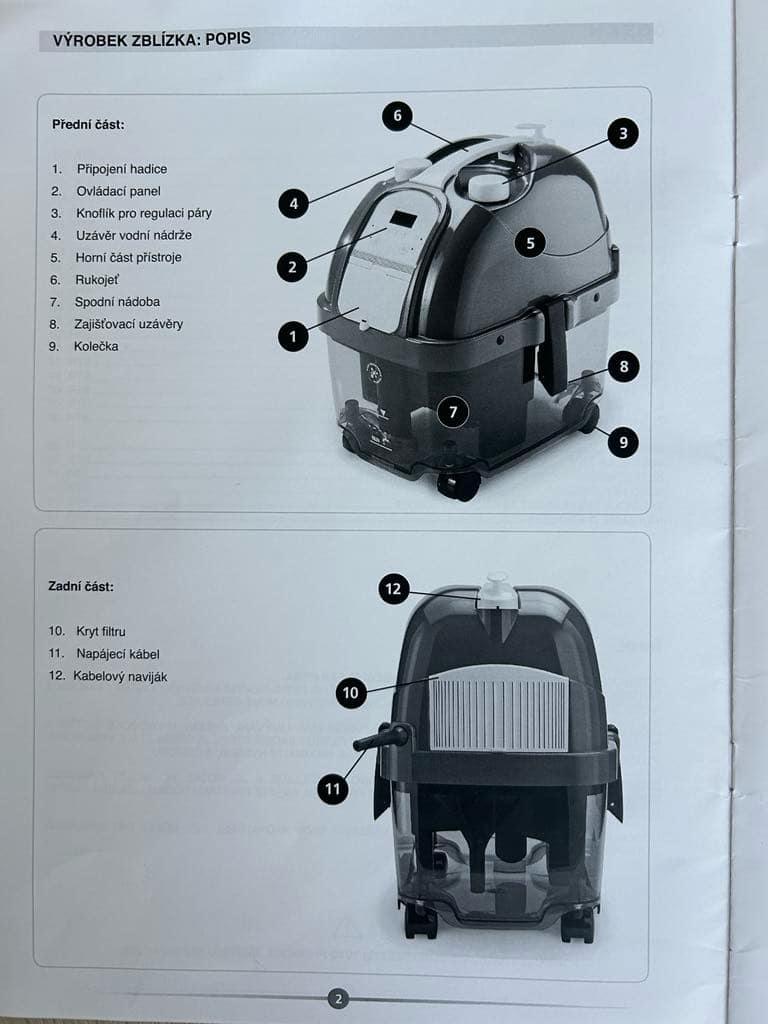 Parní čistič a vysavač MEDI CLEAN HERA - 7