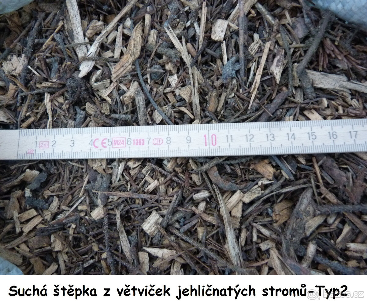 Suchá štěpka z jehličnatého dříví-Typ1 a větviček-Typ2 - 7