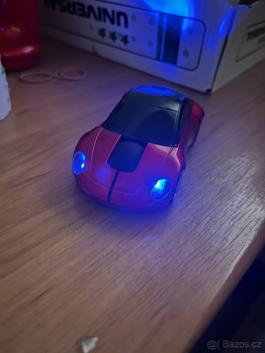 bezdrátová myš auto,podsvícené -NOVÉ - 7