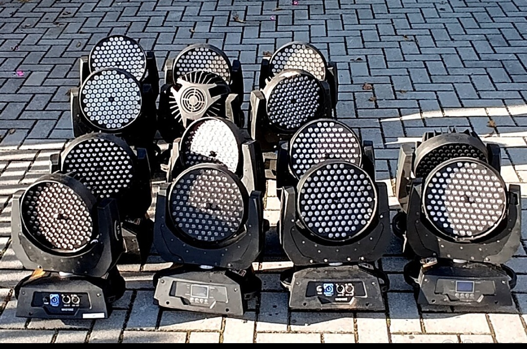 Levné výkonné hlavy LED WASH 108x3 Wat RHBW - 7