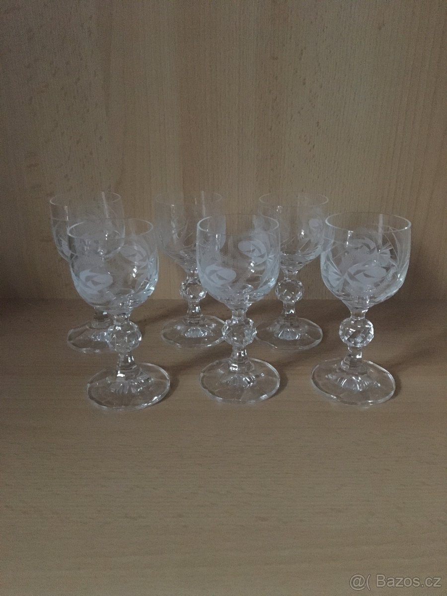 Broušené sklenice - 2 sady - 7