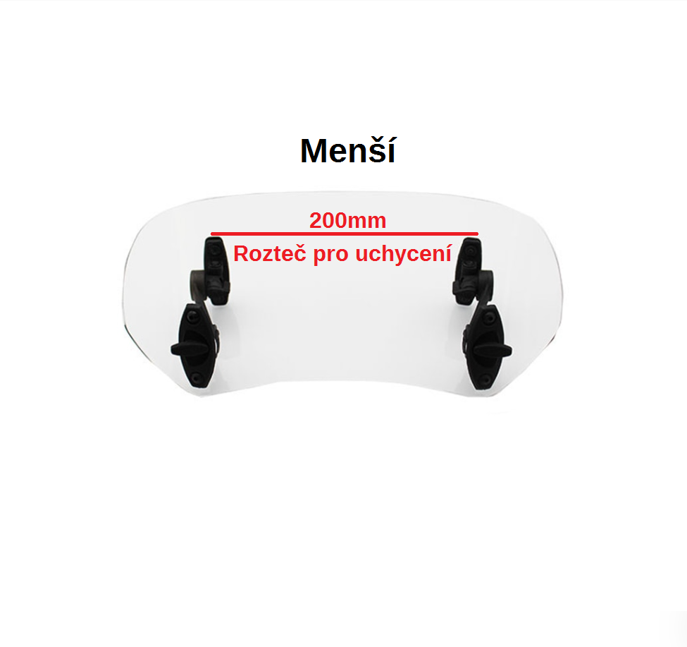 Uni deflektor(prodloužení)plexi chopper,skůtr,apod. - 7