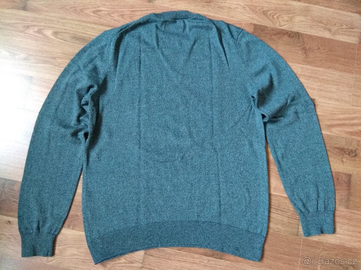 Nový pánský bavlněný svetr C&A - modro-šedý, L - 7