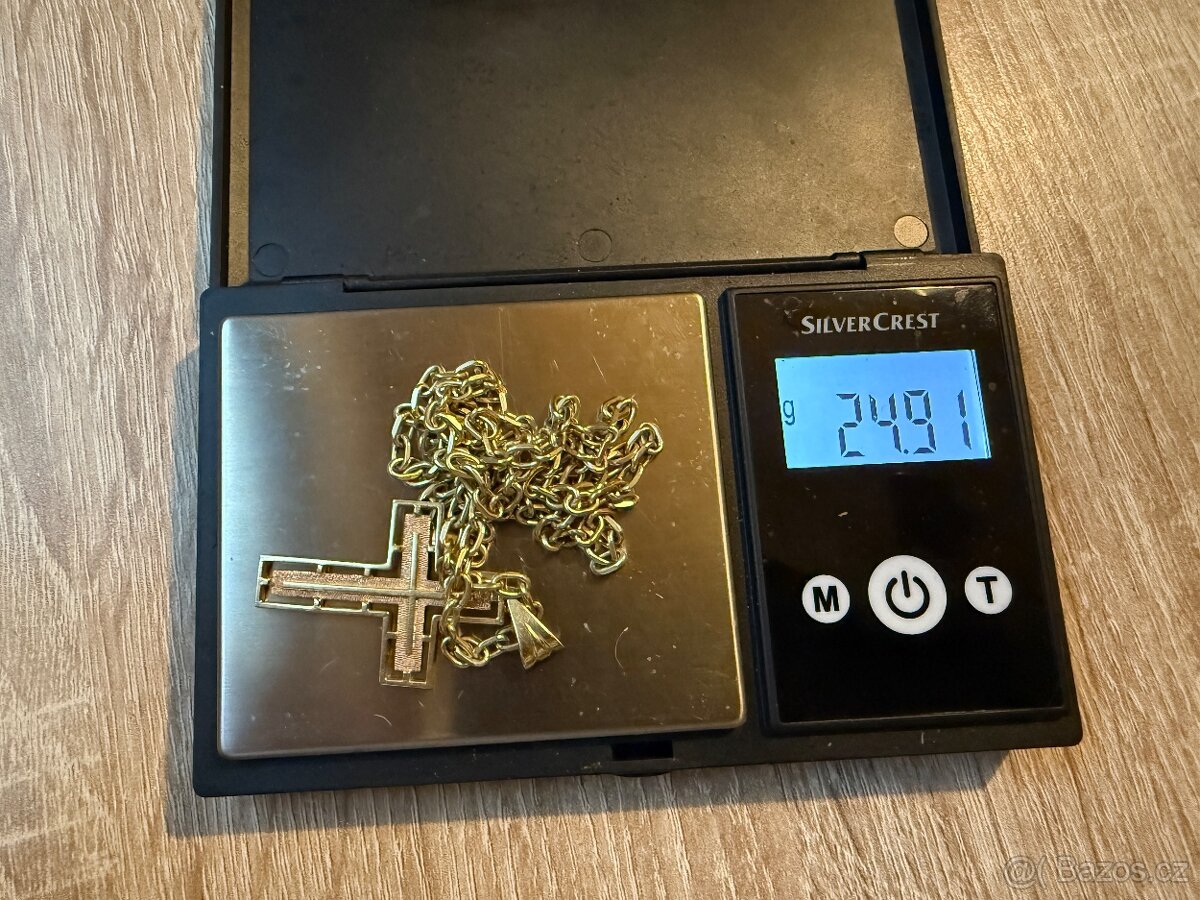 Zlatý řetízek Anker s křížkem 24,91g 585/1000 - 7