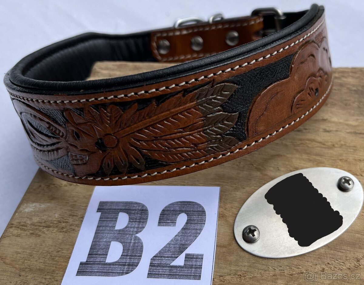 Kožený psí obojek MIX SLEVA - 7