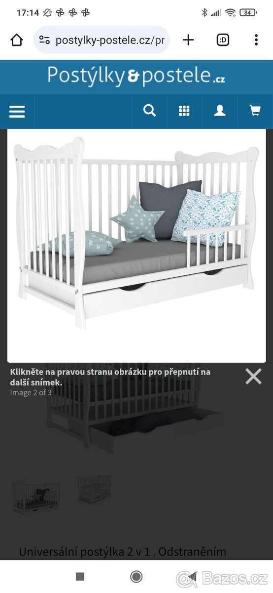 Dětská postýlka 2v1 Julka s úložným prostorem - 7