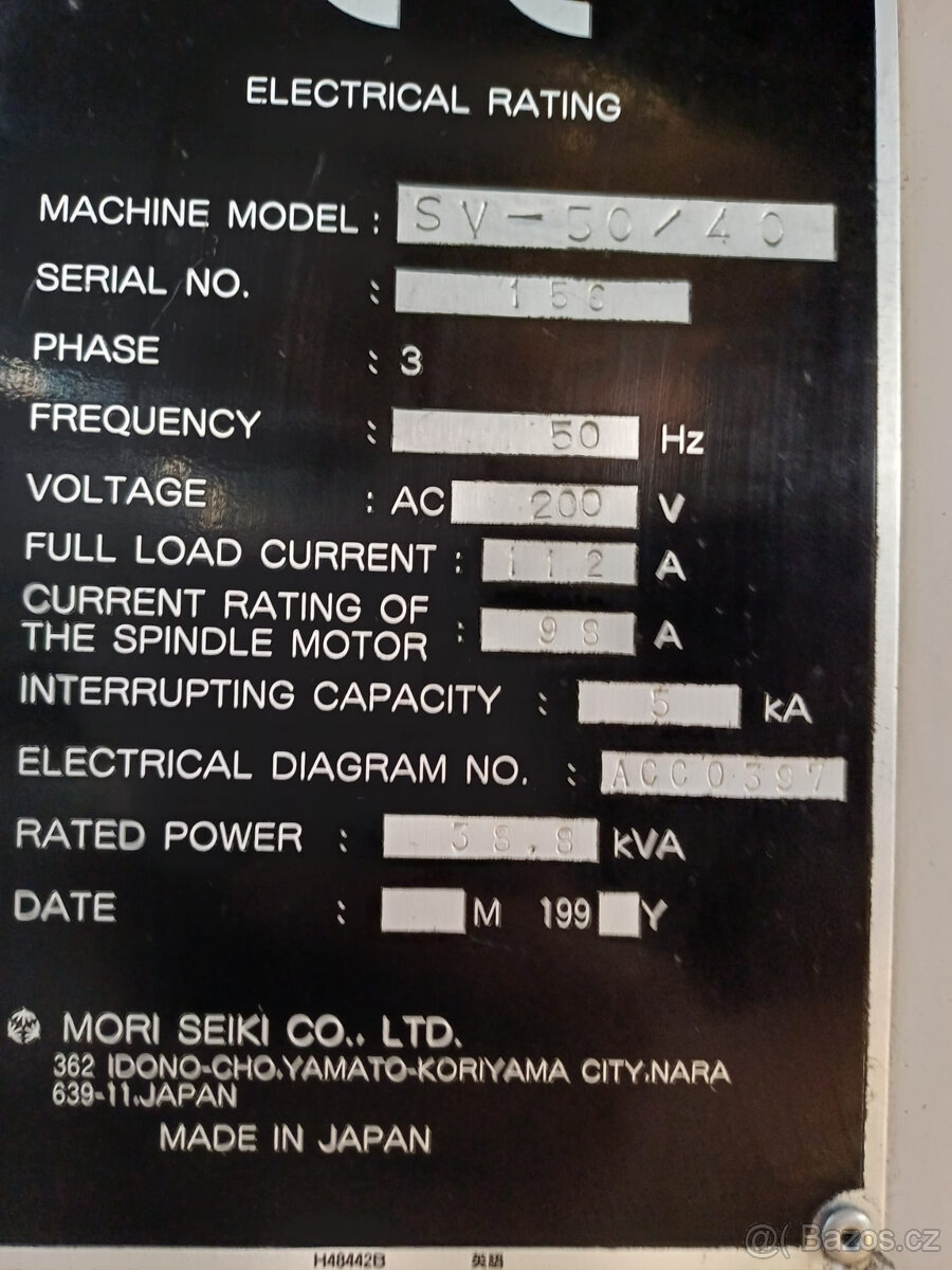 Mori Seiki SV-50/40 - prodám - 7