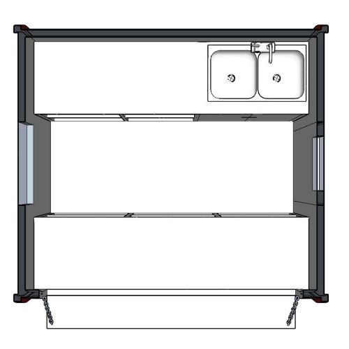 Food Truck 2,0m s vykrojením na kola - 7