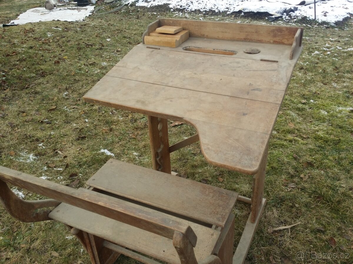 Historická školní lavice / Škamna - 7