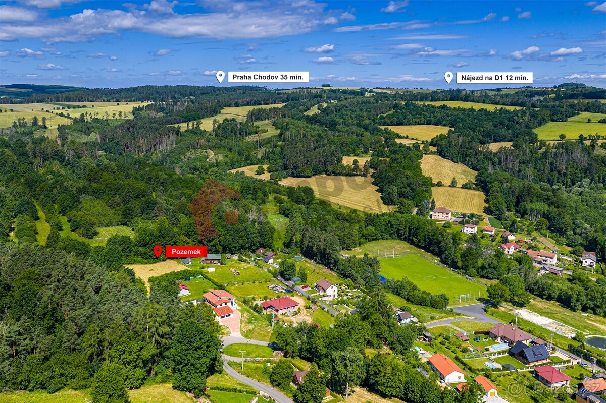 Prodej stavebního pozemku 2 748 m2 , v Libži, okr. Benešov - 7