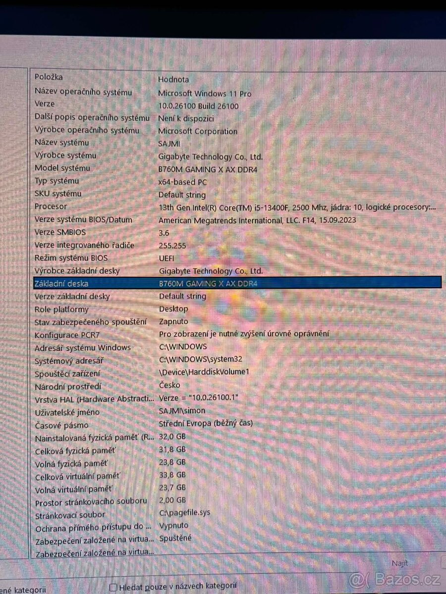 PC sestava, i5-13400F, 32GB DDR4, AMD Radeon RX 7600 - 7