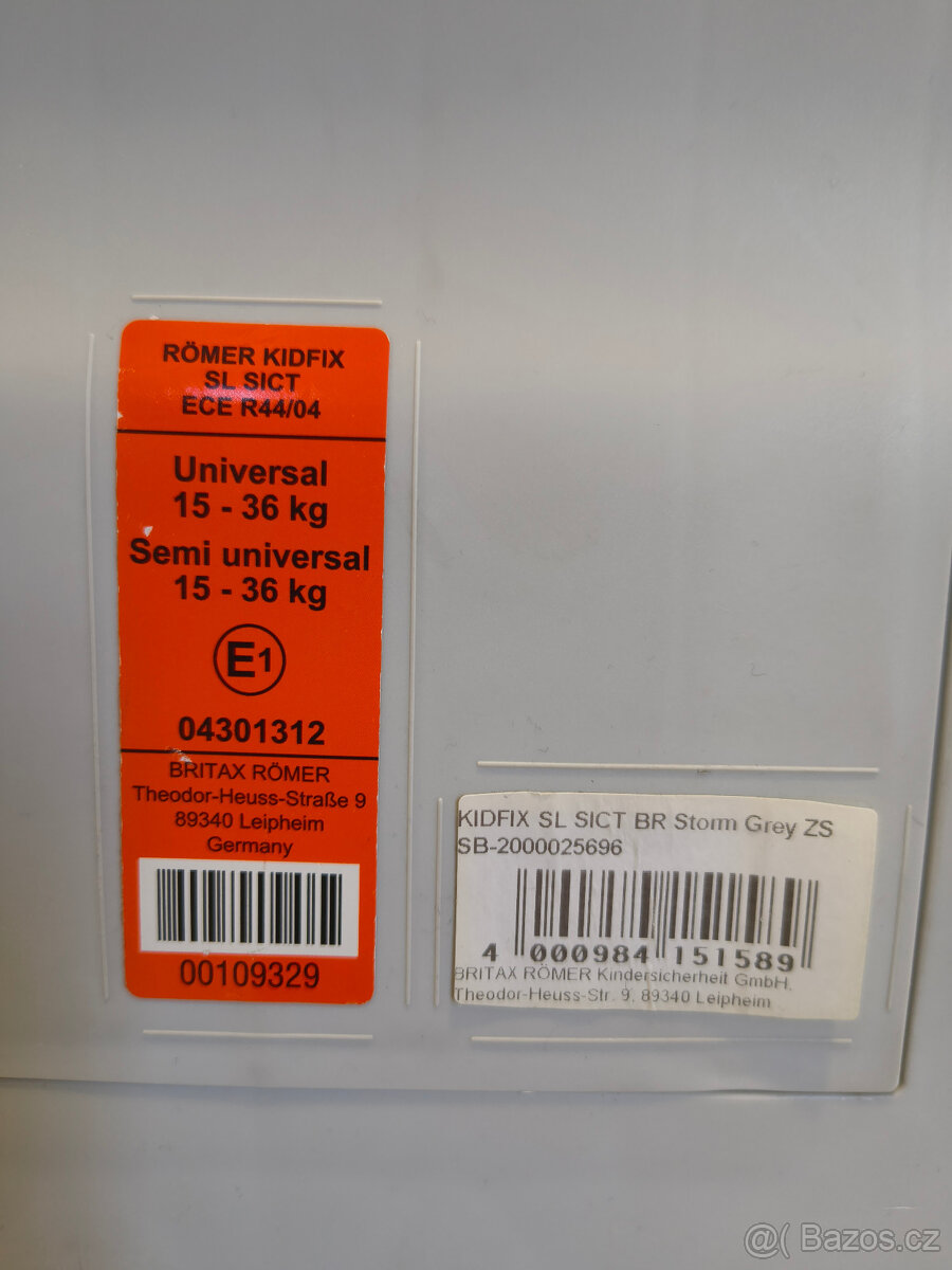Autosedačka Britax Römer Kidfix SL (Isofix+SICT) - 2ks - 7