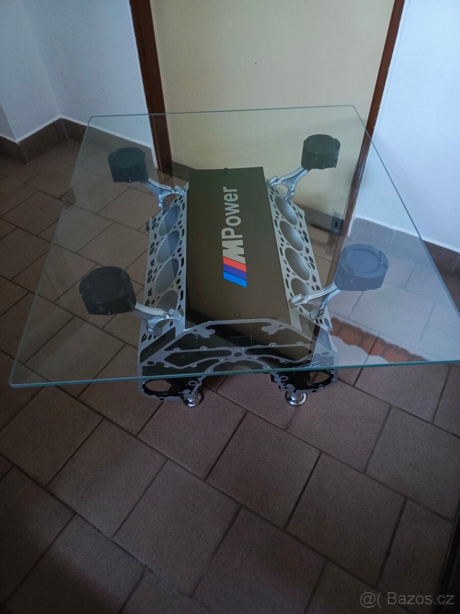Konferenční stolek z bloku motoru V8. - 7