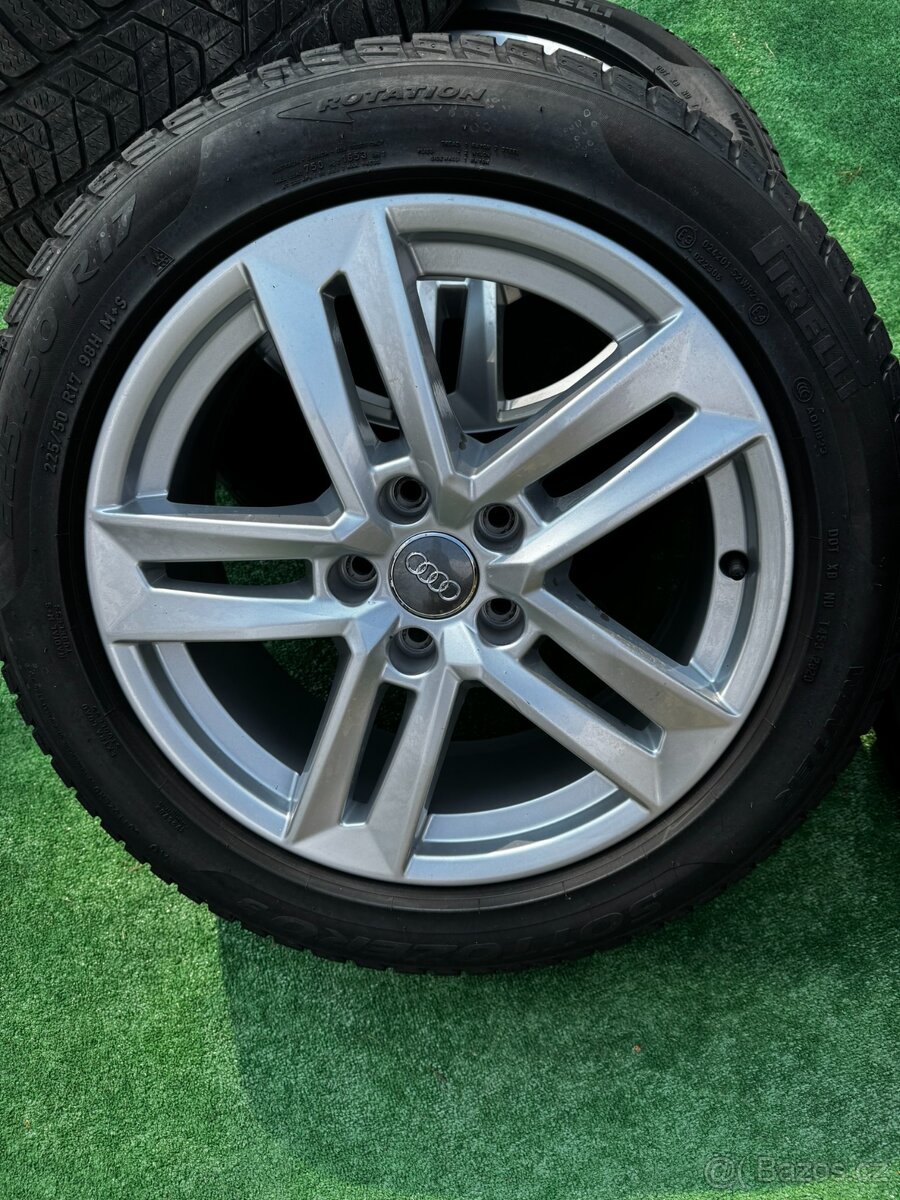 Originál alu kola Audi A5 A4 B9 zimní 5x112 R17 - 7