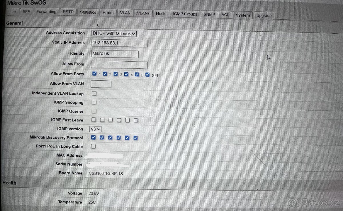 Prodam Mikrotik Switch RB260GSP - 7