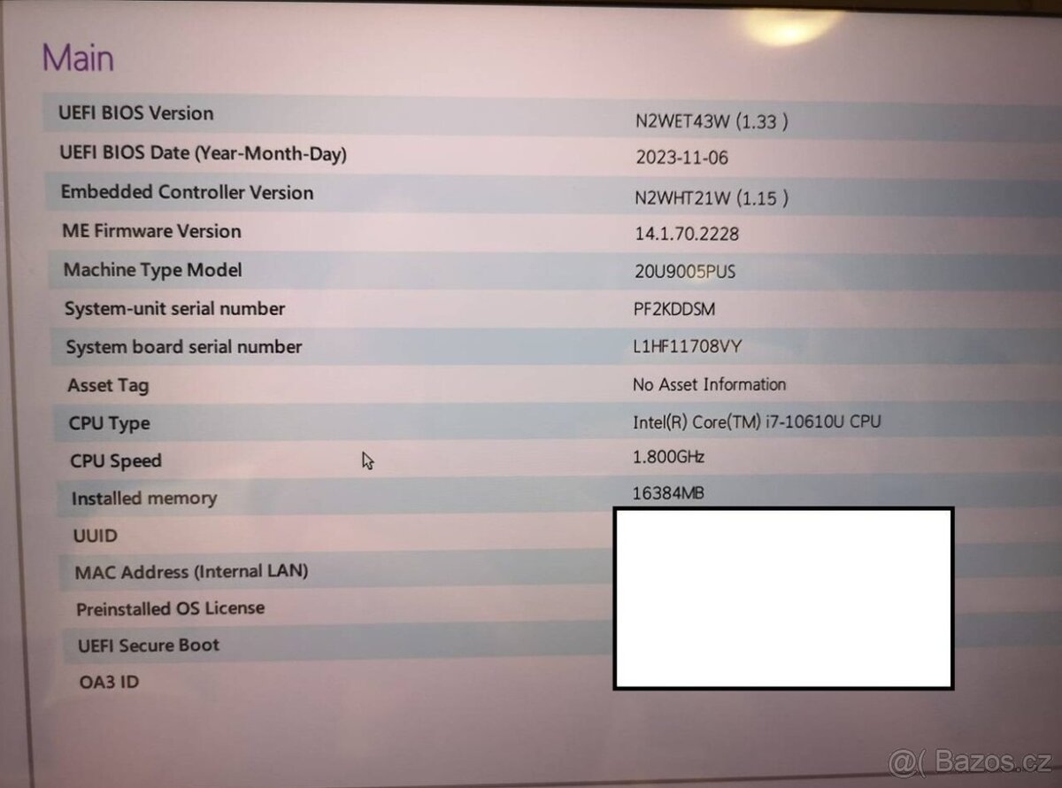 lenovo ThinkPad X1 Carbon gen 8 UHD 4k i7 - 7