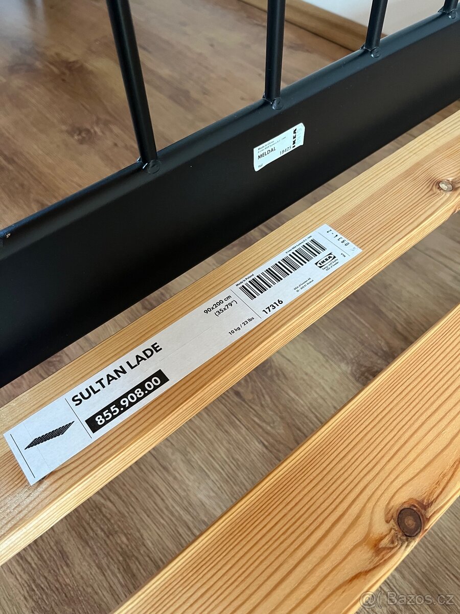 Kovová postel IKEA včetně roštu - 7
