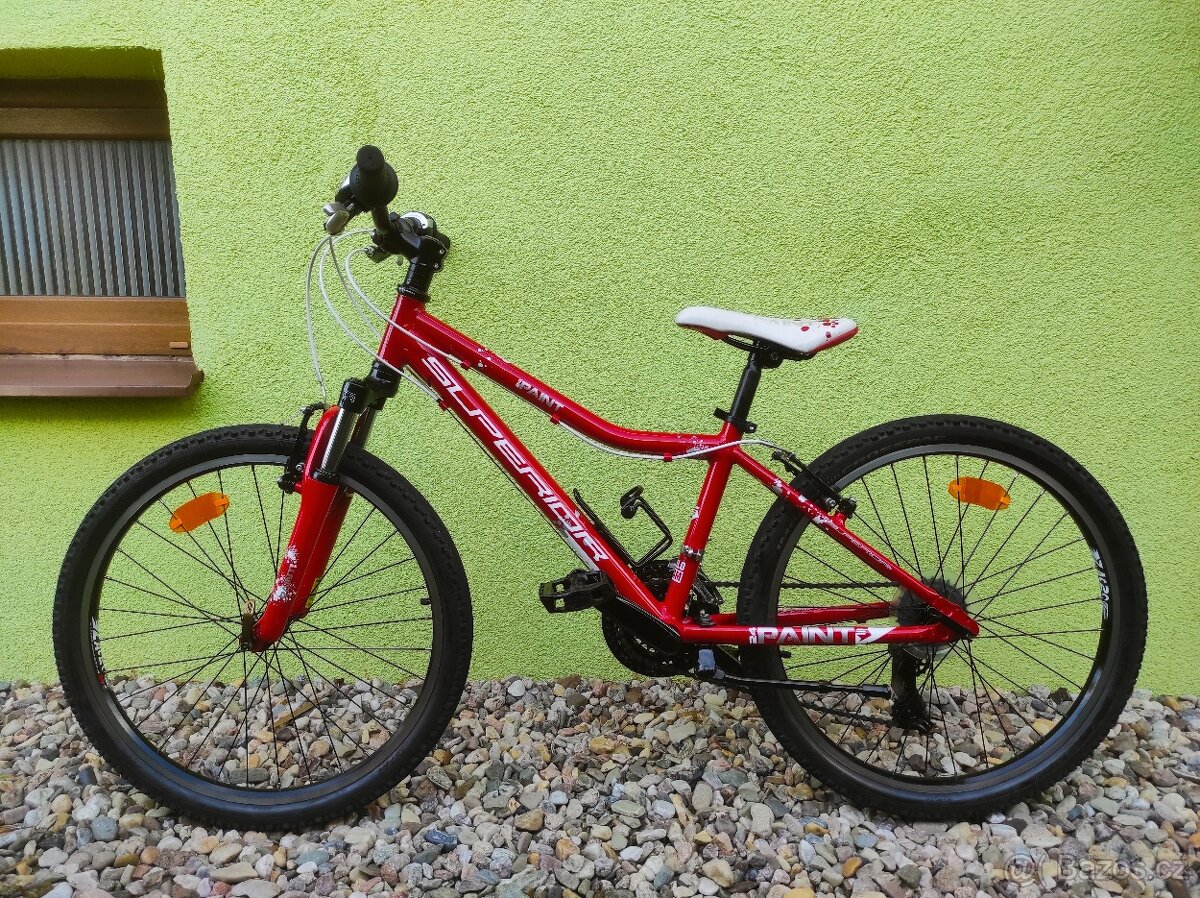 Značkové dětské kolo Superior 24" (červená) - 7