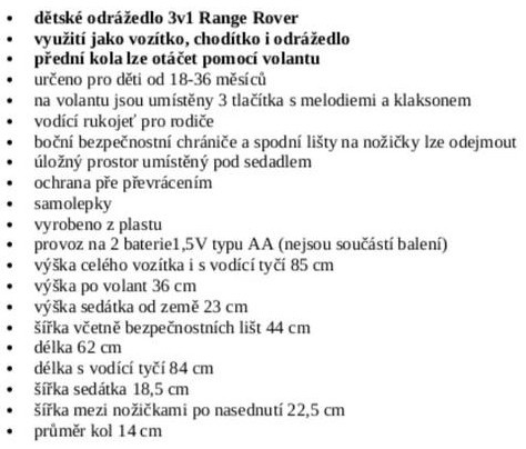 Nové dětské odrážedlo 3v1 Range Rover - červené - 7