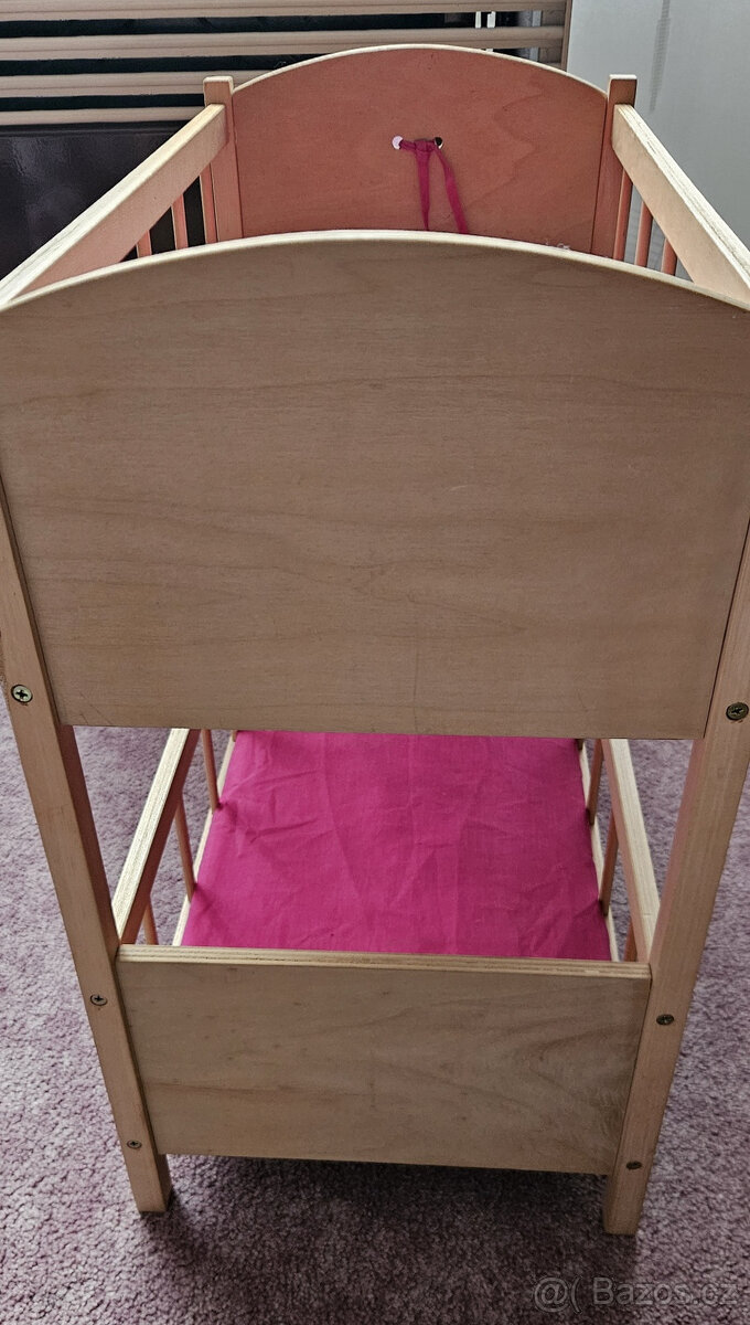 Dětská palanda, dvoupatrová postýlka pro panenky - 7