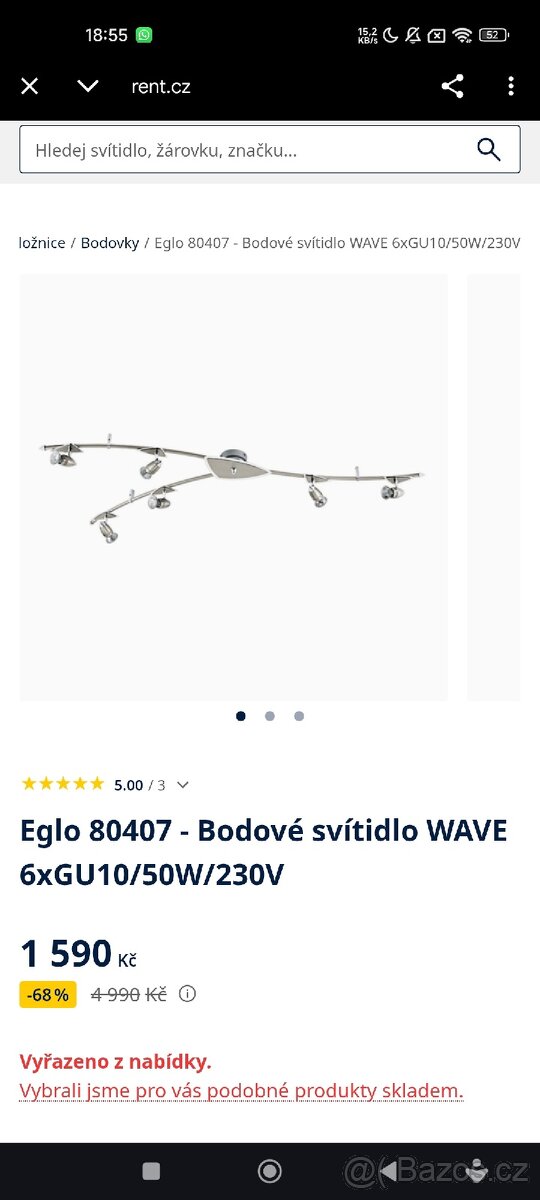 Tříramenné bodové svítidlo Eglo - 7