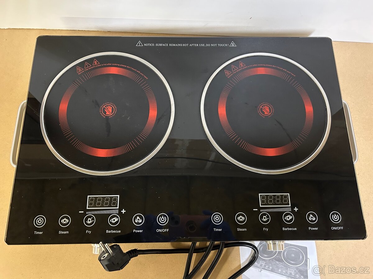 Skloneramický dvouplotnový vařič - 7