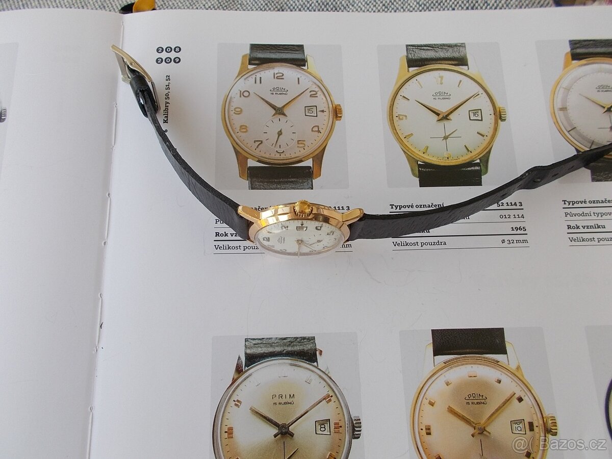 rare typ zlacene prachutesne pouzdro hodinky prim rok 1965 - 7