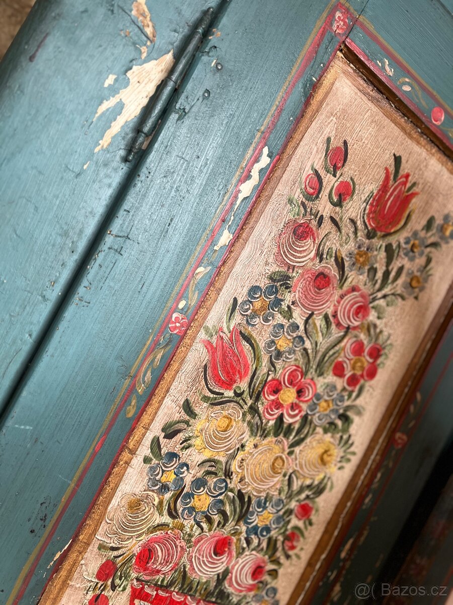Skříň stará malovaná - 7