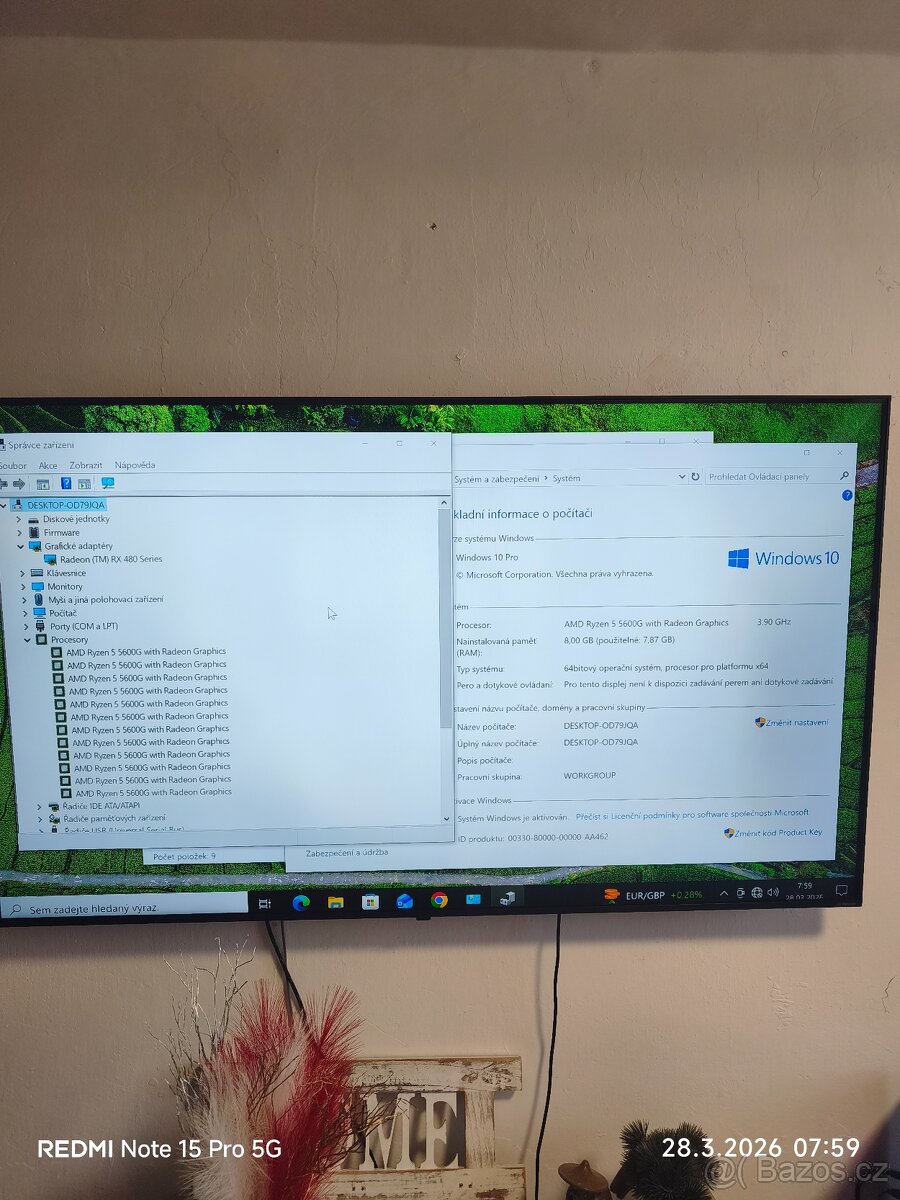 Herní PC Ryzen 5 5600G / RX 480 8GB / SSD - 7