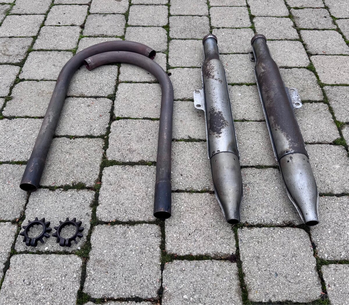 Jawa ČZ malá kývačka i půlbuben - výfuky - 7