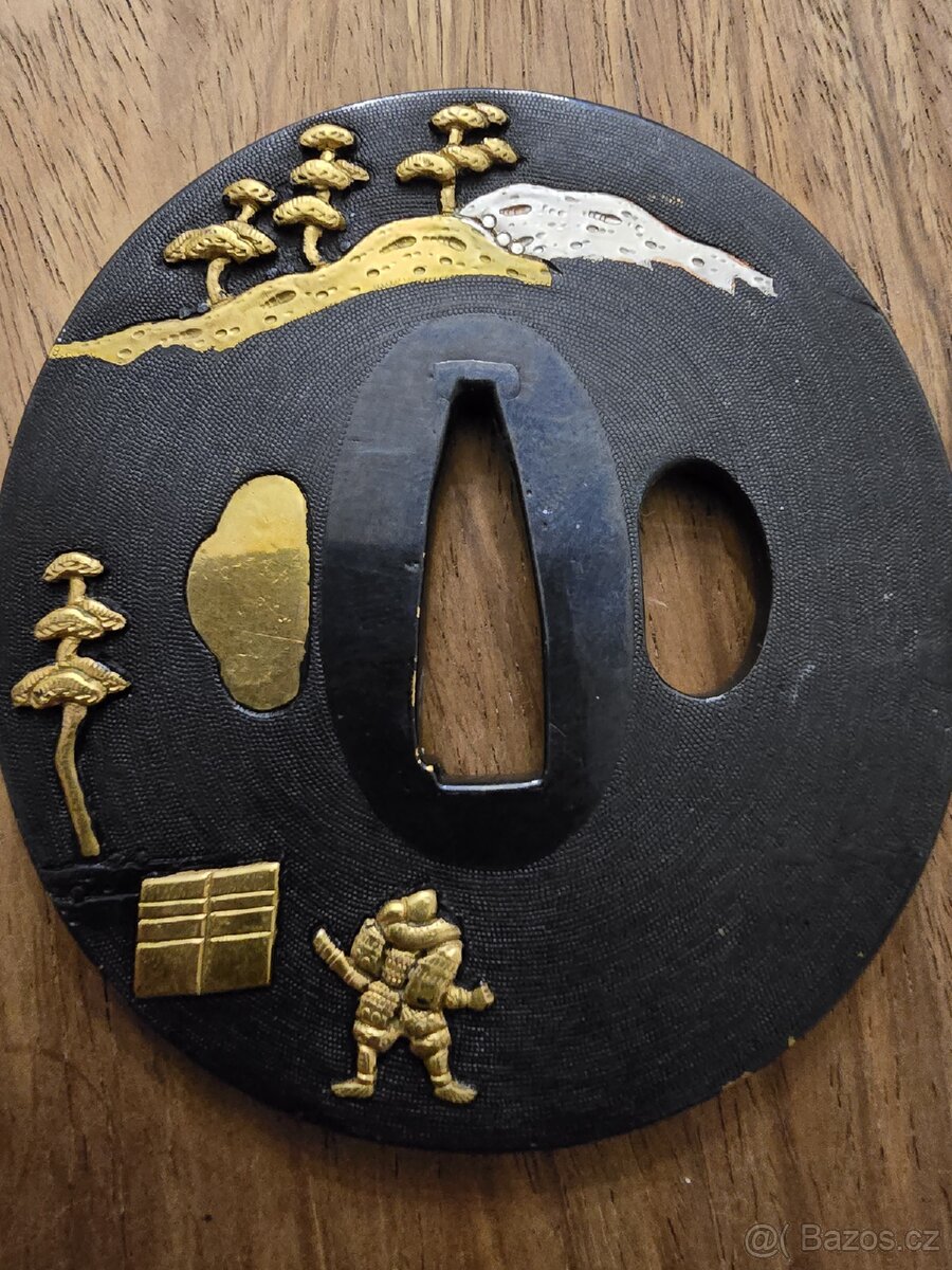 STARÁ JAPONSKÁ TSUBA- SOTEN - MUZEJNÍ KUS - 7