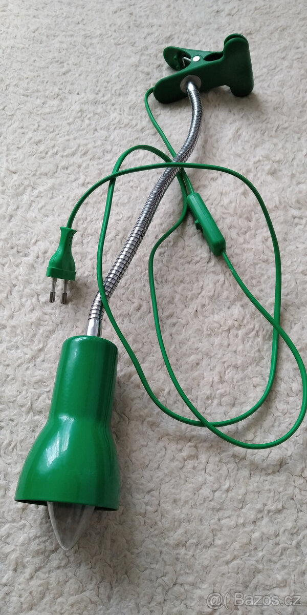 Zářivka, Lampička; Lampa dřevěná+2 polštáře; skleněné báně - 7