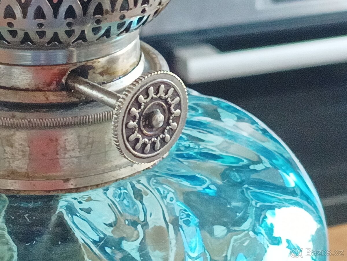 SECESNÍ STAROŽITNÁ PETROLEJKA GAUDARD,FRANCE1900–ART NOUVEAU - 7