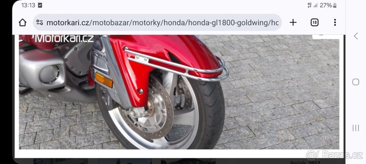 Prodám Honda Goldwing 1800/rv.2008/16500km STK 10.05.2028 - 7