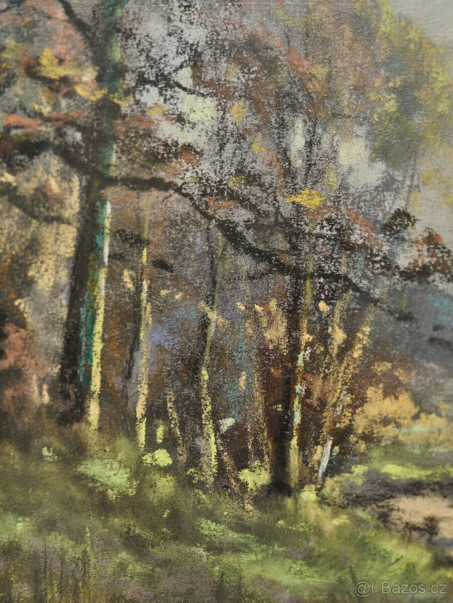 Cox Garstin (1892–1933), krajina, pastel pod sklem, 73 × 63 - 7