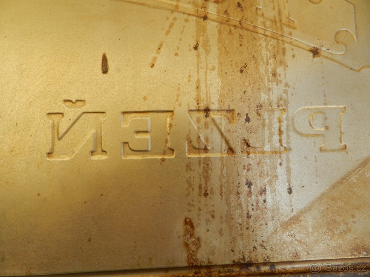 PLECHOVÁ CEDULE PRAZDROJ PLZEŇ 30 léta - ČSR - 7