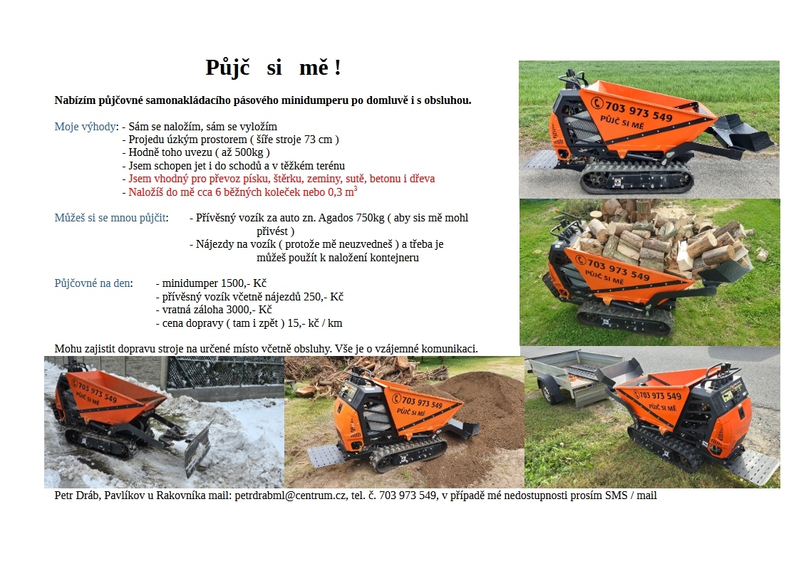 Samonakládací pásový minidumper - 7