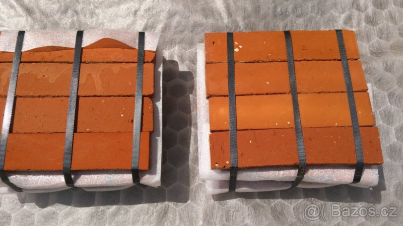 Cihlové obkladové pásky rubové dlouhé typ E1 - 7