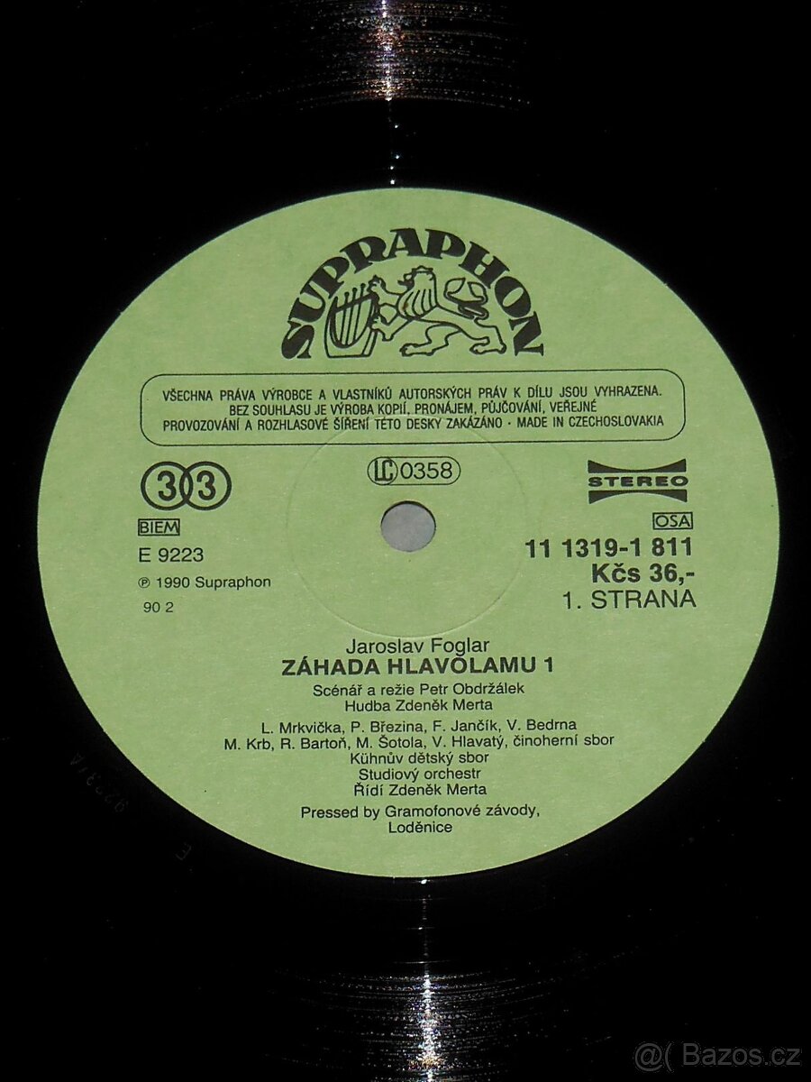 Dvě LP J. Foglar - Záhada Hlavolamu-1 + Záhada Hlavolamu-2 - 7