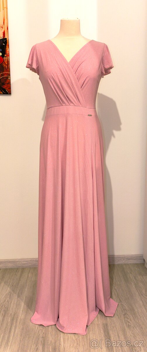 Třpytivé světle růžové šaty Numoco - 7