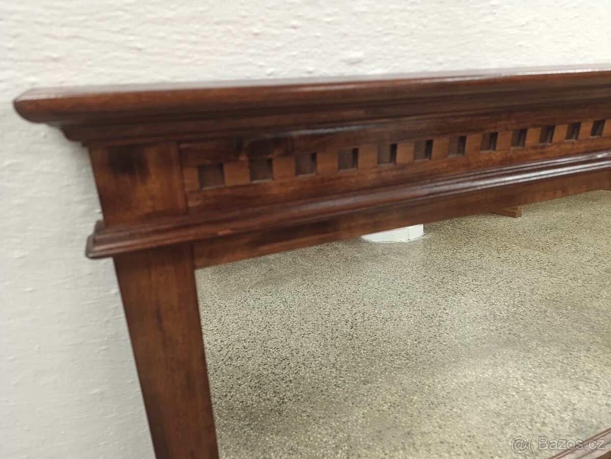 Rustikální zrcadlo, velké, nábytek z masívu - 7