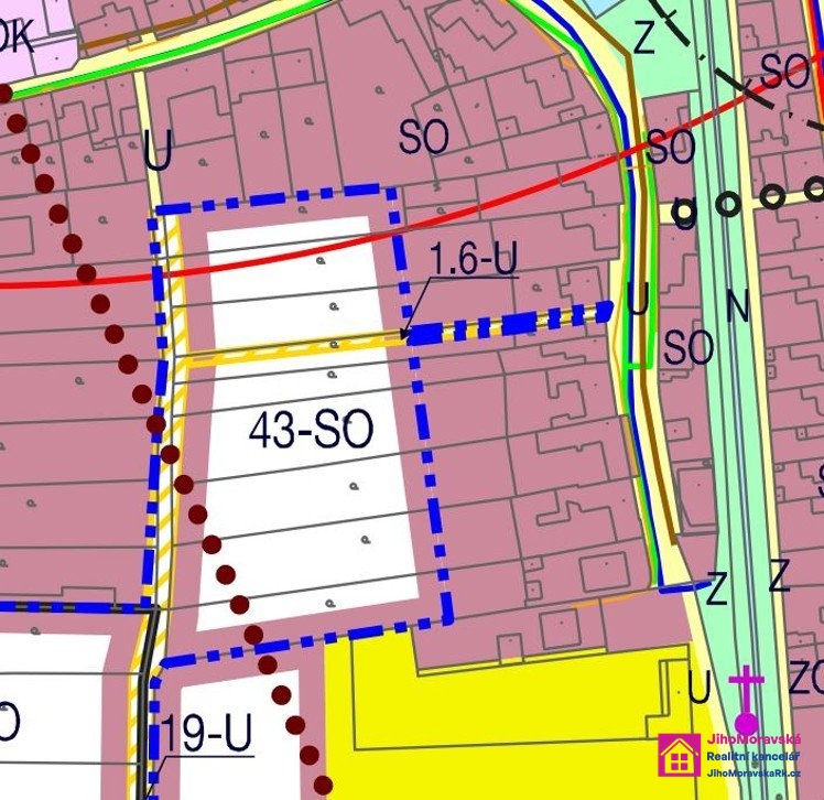 Prodej pozemku, 1000 m2, Dolní Dunajovice, ev.č. 00142 - 7