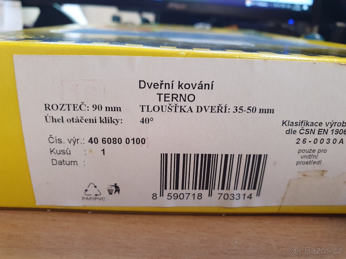 Dveřní kování TERNO Rostex stříbrné klíč - 7