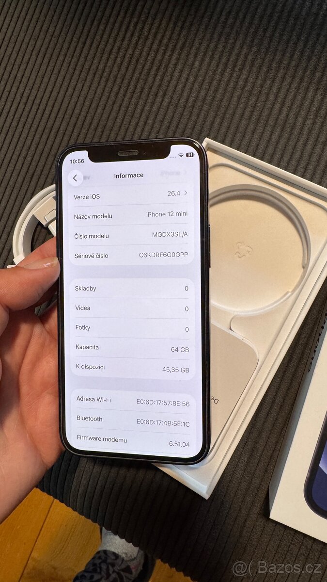 IPhone 12mini 64GB černý, top stav - 7