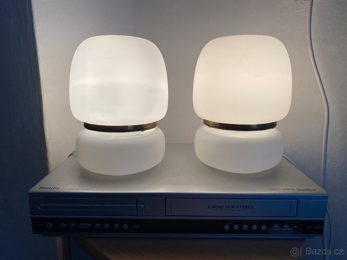 2 x retro lampička opálové sklo 70.léta - 7