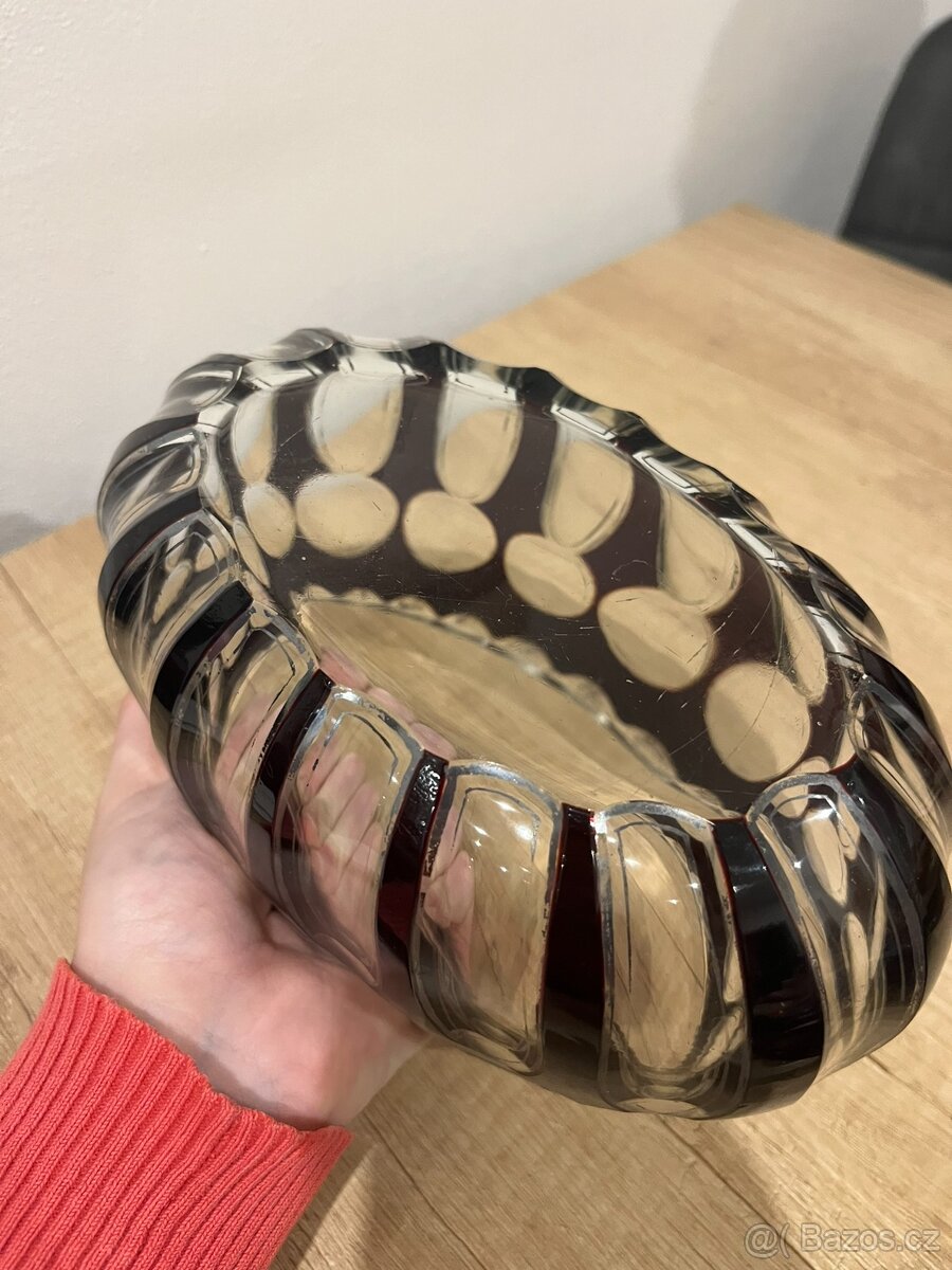 Starožitná rubínová mísa - 7