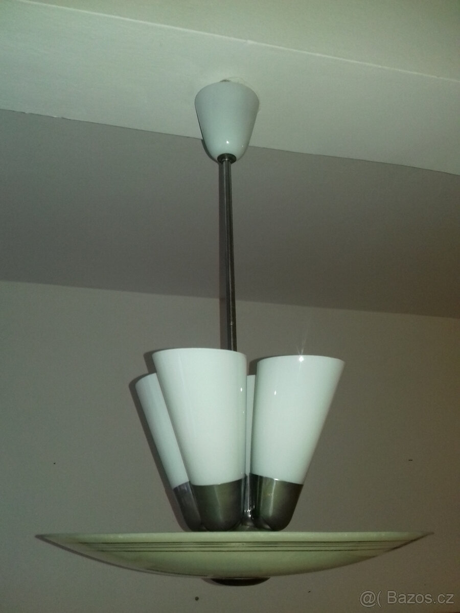Lustr Art-Deco,perfektní stav,rok 1940 - 7