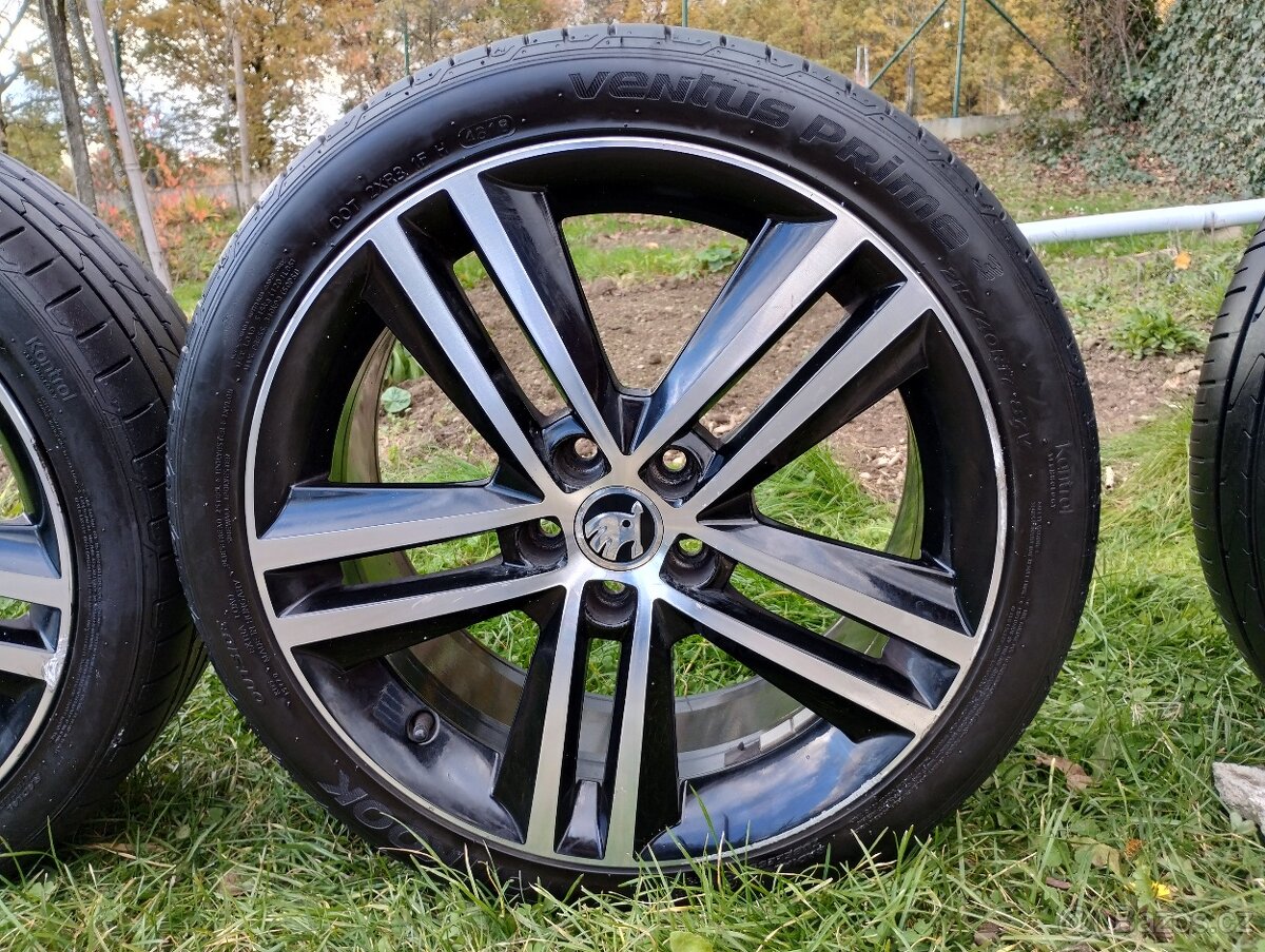 Originál ALU kola Škoda Rapid/Fabia R17 + letní pneu - 7
