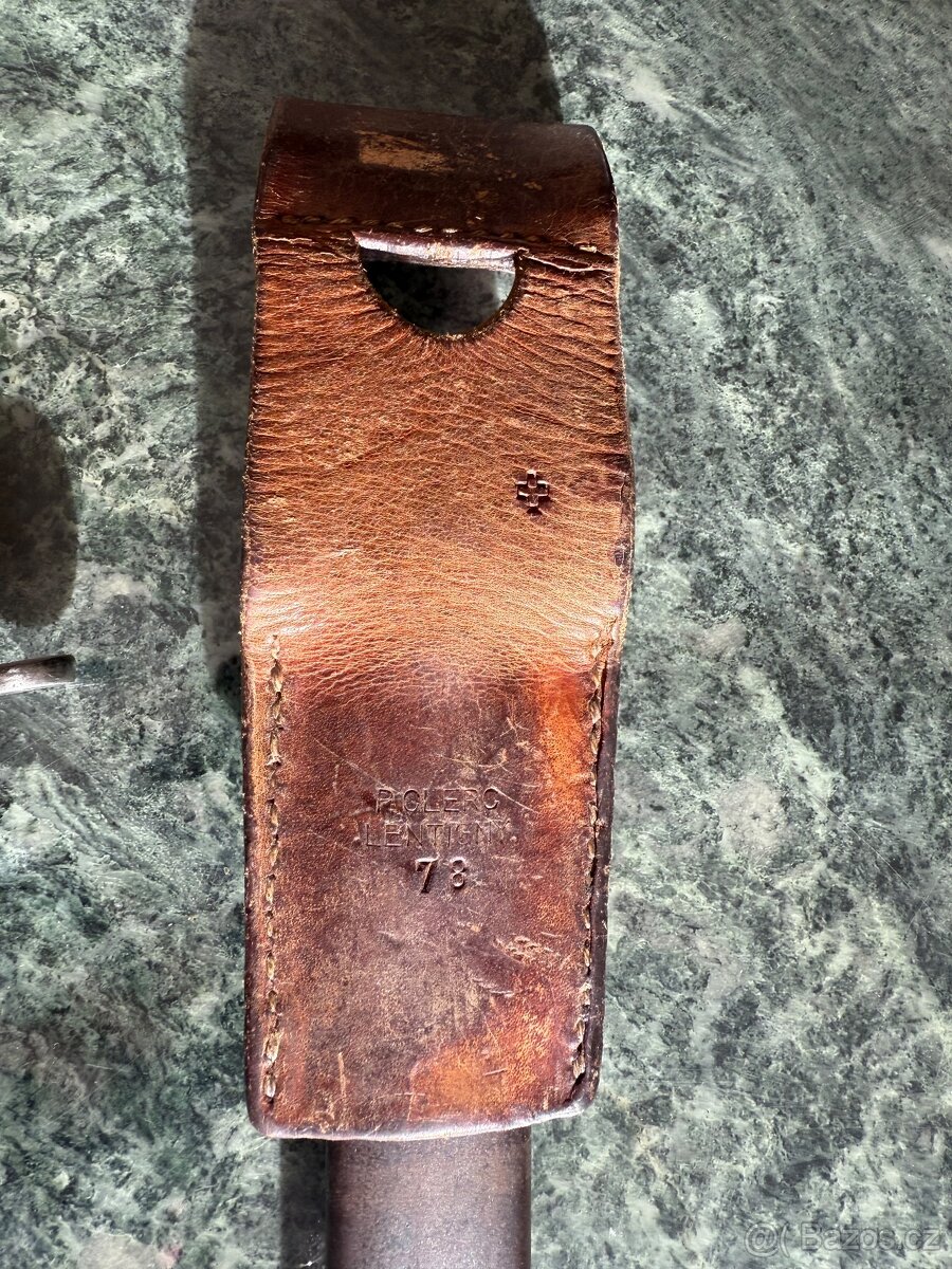 Originál švýcarský bajonet M1918 na pušku Schmidt Rubin - 7